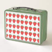Lunch Box Custom Green & Red Strawberry Motif Enseignant (Dos)