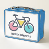 Lunch Box Custom Name Cycling (Dos)