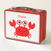 Lunch Box Custom Name Happy Crab (Dos)
