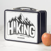 Lunch Box Custom Name Hiking (En situation)