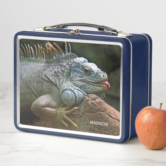 Lunch Box Custom Name Iguana (En situation)