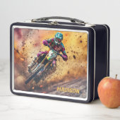 Lunch Box Custom Name Motocross (En situation)
