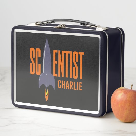 Lunch Box Custom Name Rocket Scientist (En situation)