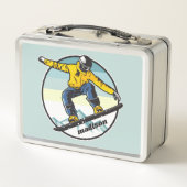 Lunch Box Custom Name Snowboarder (Dos)