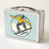 Lunch Box Custom Name Snowboarder (Devant)