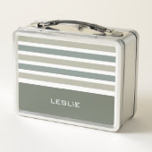 Lunch Box Custom Name Stripes Pattern (Dos)