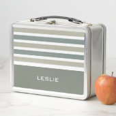 Lunch Box Custom Name Stripes Pattern (En situation)