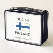 Lunch Box Custom Name Suomi Finland (Dos)