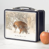 Lunch Box Custom name Winter Tigers (En situation)