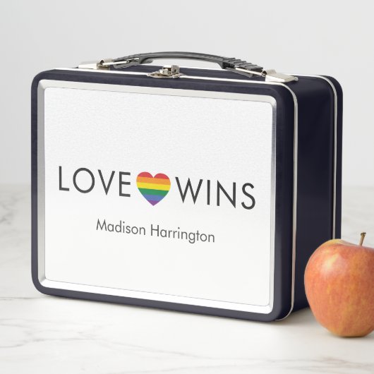 Lunch Box Custom Names Rainbow LOVE (En situation)