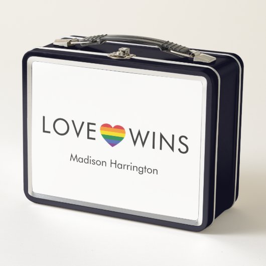 Lunch Box Custom Names Rainbow LOVE (Devant)