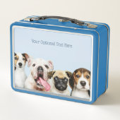 Lunch Box Custom text Cute Puppies (Dos)