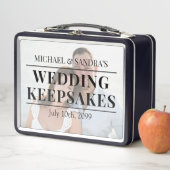 Lunch Box Customizable Photo Wedding Keepsakes Metallic Box (En situation)