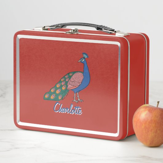 Lunch Box customizable Vivid Humble Peacock  (En situation)