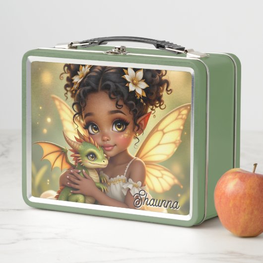 Lunch Box Cute Anime Fairy Girl and Chibi Dragon (En situation)