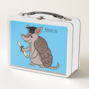 Lunch Box Cute armadillo avec dessin animé de la casquette d