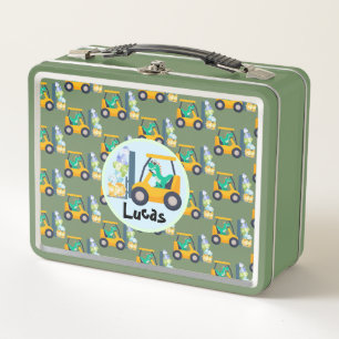 Lunch Box Cute Baby dinosaure Construction Camion garçon B2S