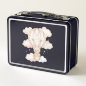 Lunch Box Cute Bear Montgolfière Nom Enfant (Dos)