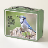 Lunch Box Cute Bleu Jay Songbird sur Treestump (Dos)