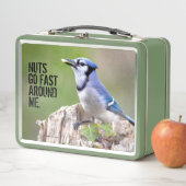 Lunch Box Cute Bleu Jay Songbird sur Treestump (En situation)