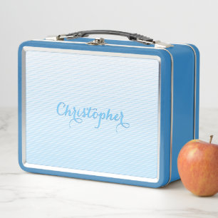 Lunch Box Cute Blue Motif Monogrammé Garçons École pour enfa