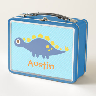 Lunch Box Cute Blue Stegosaurus Dinosaur Enfants Personnalis