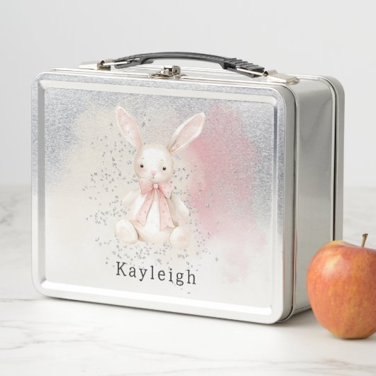 Lunch Box Cute Bunny with Bow (En situation)