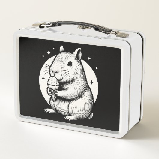 Lunch Box Cute Capybara avec Ice Cream Cone Kawaii (Dos)