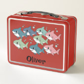 Lunch Box Cute Cartoon Sharks (Dos)