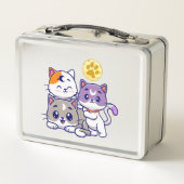 Lunch Box Cute Cat Family (Dos)