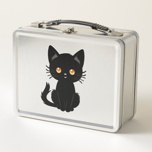 Lunch Box Cute chat noir 2 (Devant)