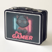 Lunch Box Cute chat "Pro Gamer" avec casque (Dos)