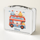 Lunch Box Cute Chickens et London Bus (Dos)