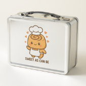 Lunch Box "Cute Cinnamon Roll Chef - Kawaii Baking Design" (Dos)