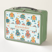 Lunch Box Cute Customizable Robot Print (Devant)