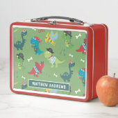 Lunch Box Cute Dinosaur Nom personnalisé Moderne (En situation)