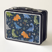 Lunch Box Cute Dinosaur Pattern Colorful  (Dos)