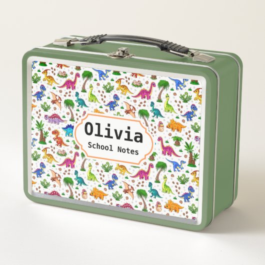 Lunch Box Cute Dinosaur Retour à l'école (Devant)