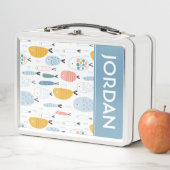 Lunch Box Cute Doodle École de Motif de poisson (En situation)