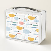 Lunch Box Cute Doodle École de Motif de poisson (Dos)