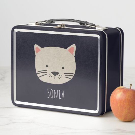 Lunch Box Cute face de chat Whimsical (En situation)