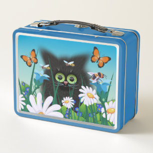 Lunch Box Cute Fluffy Kitten dans le pré de Daisy