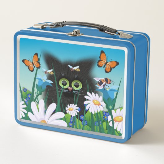 Lunch Box Cute Fluffy Kitten dans le pré de Daisy (Devant)