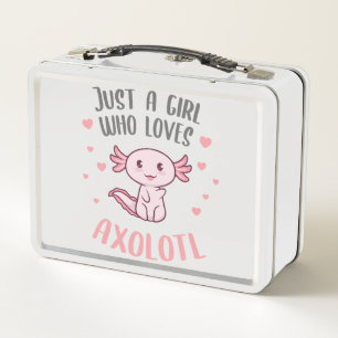 Lunch Box Cute Funny Juste une fille qui aime axolotl