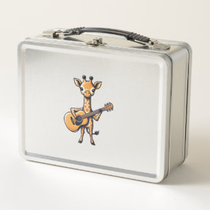 Lunch Box Cute Giraffe Jouer Guitare Giraffes Musicien Musi