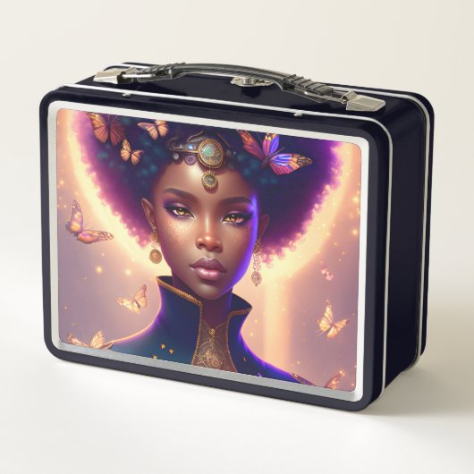 Lunch Box Cute Girl Rainbow Steampunk Enfants (Dos)
