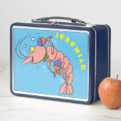 Lunch Box Cute happy shrimp, dessin animé de crevettes (En situation)