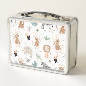 Lunch Box Cute Jungle Rainforest Animaux Motif (Dos)