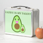 Lunch Box Cute Kawaii Avocado Manger À Deux Côtés Est Mon Ta (En situation)