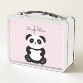 Lunch Box Cute Kawaii Baby Panda Ours Monogramme Whimsical (Dos)